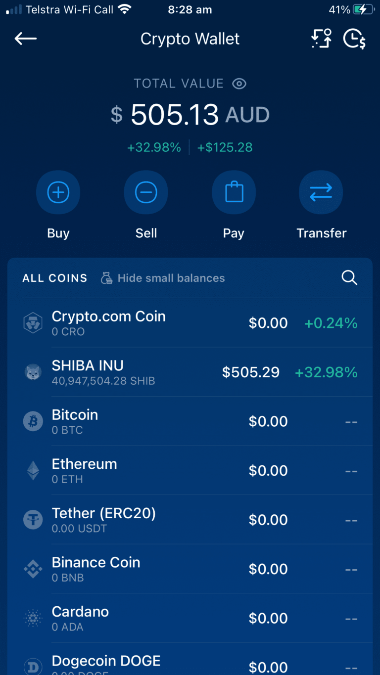 crypto.com crypto wallet not showing