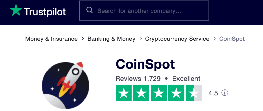 CoinSpot TrustPilot Results
