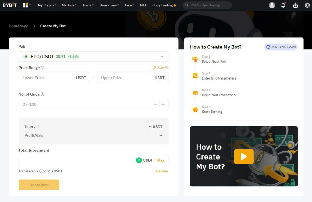 bybit create a trading bot