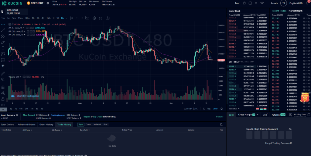 kucoin advanced trading interface