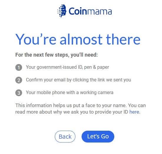 coinmama ID verification