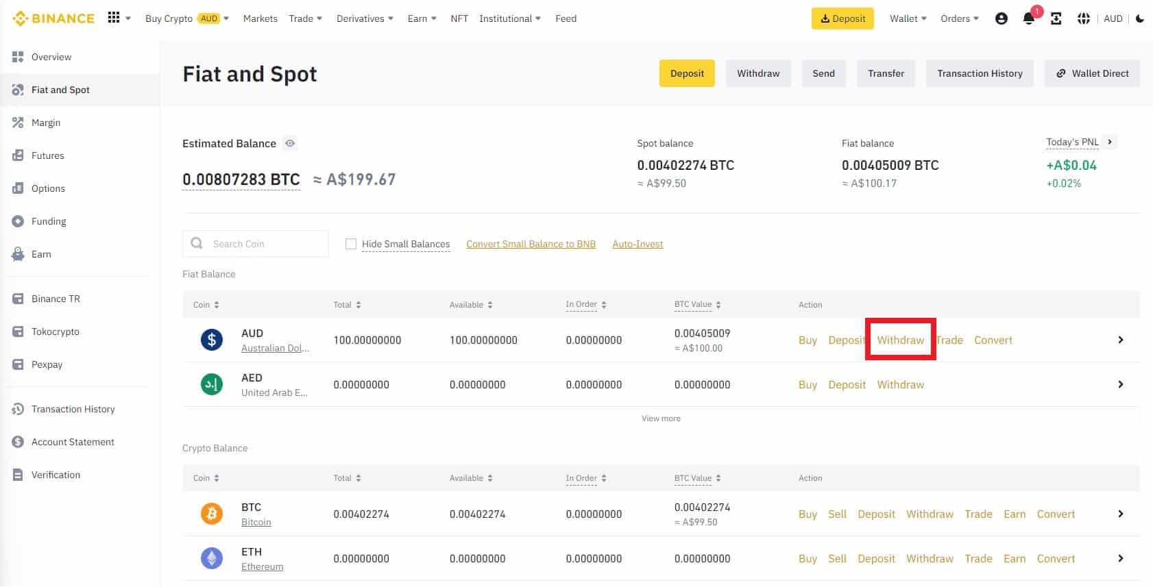 How To Withdraw From Binance To Bank Account In Australia