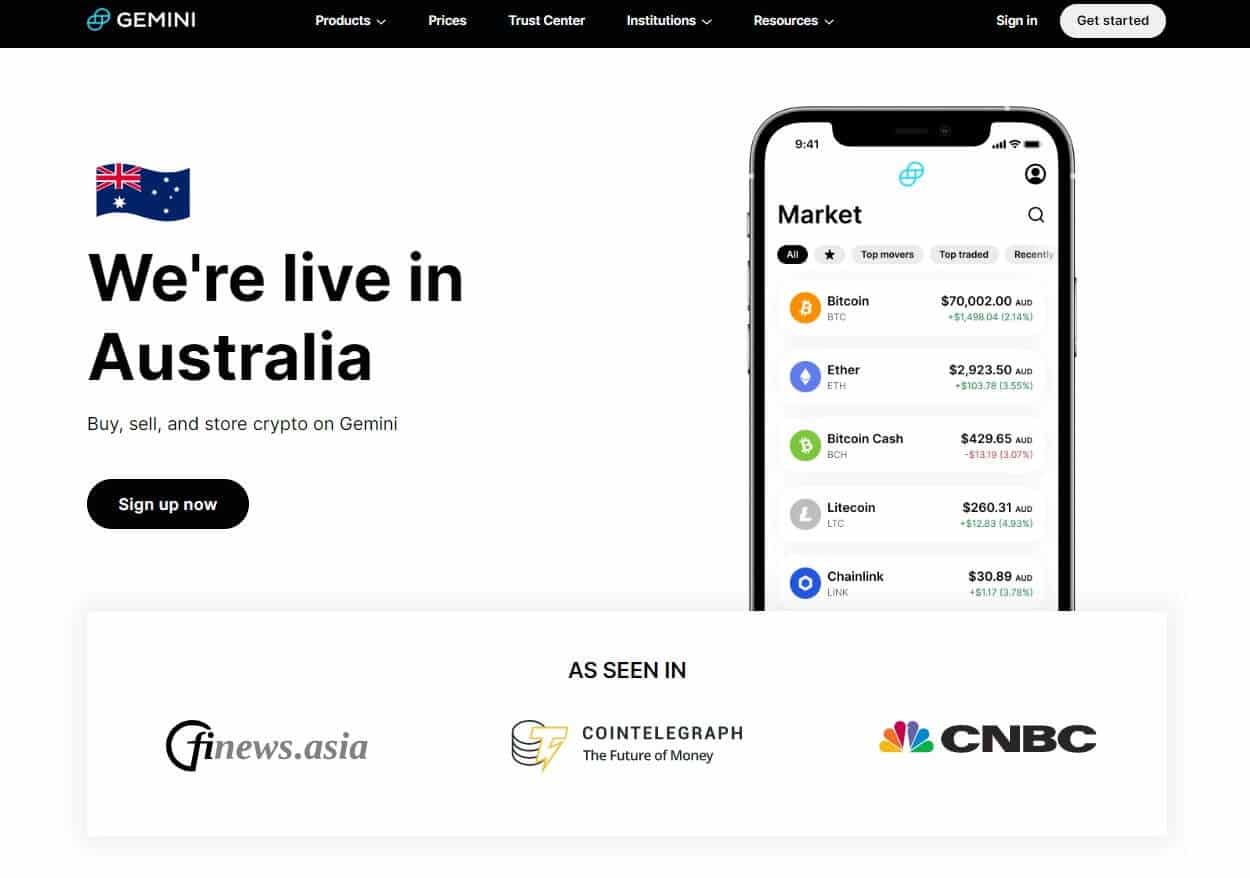 Gemini Australia Review Features And Fees Compared